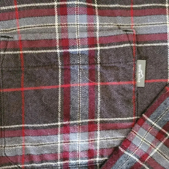 Men's EDDIE BAUER Flannel Button-Down Shirt SZ XXL Red/Blue/Black/White‎ Plaid - Picture 3 of 6